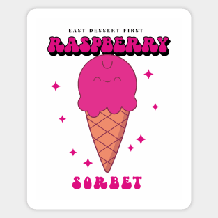 EAT Dessert First Raspberry Sorbet Sticker